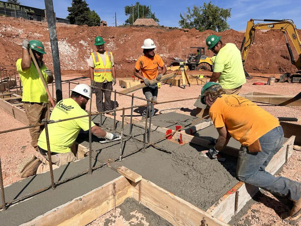 Scull Construction Pouring Concrete Forms