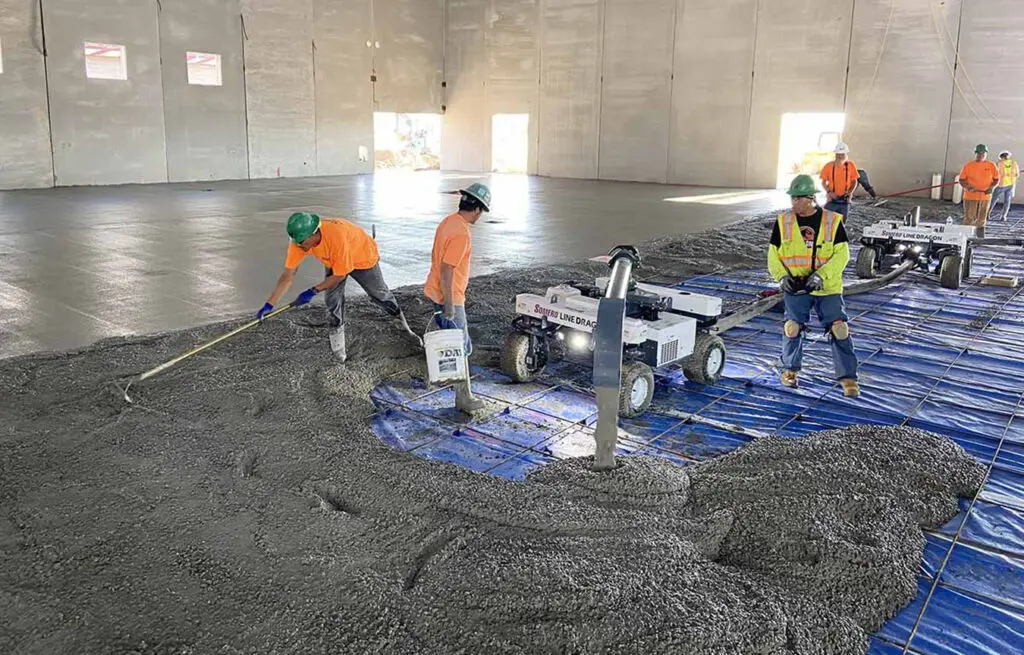 Skull Construction during a concrete pour