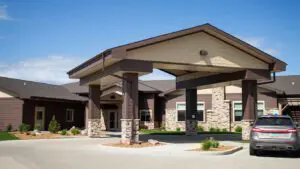 Richardton Health Center in North Dakota - Drive Awning